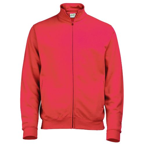 Awdis Just Hoods Fresher Full-Zip Sweatshirt Fire Red